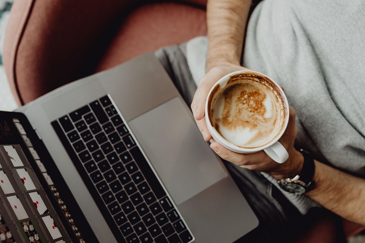 coffee, cup, computer, home, laptop, macbook, technology, office, business, designer, work, man, casual, coffee, coffee, computer, computer, coffee cup, laptop, laptop, office, office, business, business, business, business, business, work, work, work, work