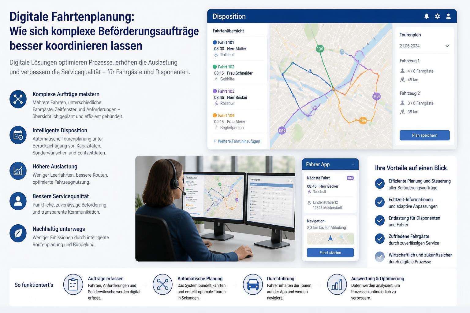 Digitale Fahrtenplanung: Wie sich komplexe Beförderungsaufträge besser koordinieren lassen